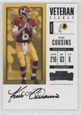 2017 Panini Contenders Veteran Ticket Kirk Cousins #396 Auto 3f2