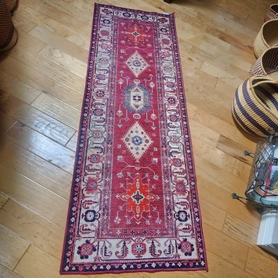 Ruggable Runner Rug Flatwoven Washable Cambria Ruby Kilim Cover ONLY 2.5 X 7'