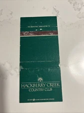 Hackberry Creek Golf & Country Club Irving Texas Matchbook Cover