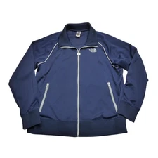 The North Face Jacket Mens XL Navy Blue Full Zip Track Mock Neck Zip Pockets