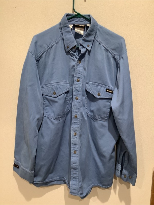 Men’s Workrite flame resistant  L Button Down Long Sleeve Slim Resistant 44R