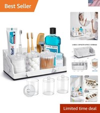 Stylish Marble Toothbrush Holder with Drain Holes - Ideal for Modern Bathrooms