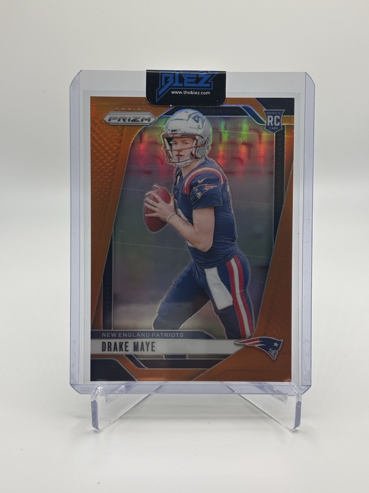 2024 Panini Prizm - Rookies Drake Maye #329 Orange Prizm /249 (RC)