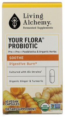 Living Alchemy Your Flora Probiotic Soothe Digestive Burn Dietary