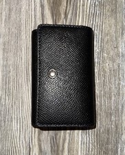 Coach 5 Ring Key Case Holder Men Leather Black