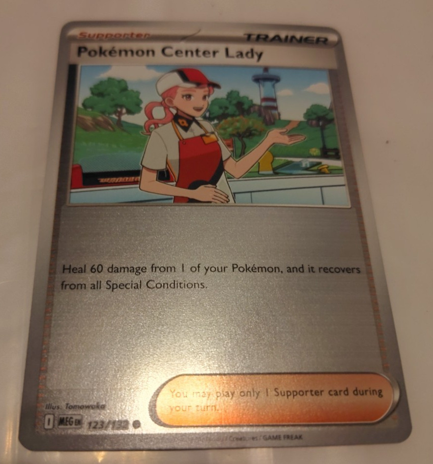 Pokémon Center Lady 123/132 MEG Mega Evolution Reverse Holo English