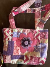 Little Girl Flower Purse Pink And Purple Handmade