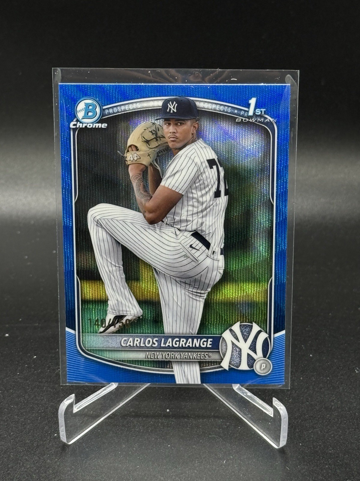 2025 Bowman Chrome Carlos Lagrange /150 blue wave refractor 1st bowman