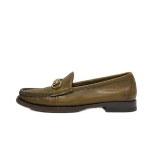 Auth GUCCI Chaussures femme en cuir marron