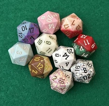 Chessex dice lot - D20 Twenty-sided Dice