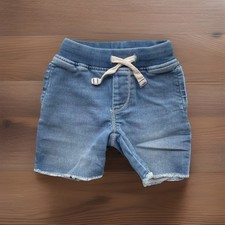Gap Baby Toddler Boys Girls Cut-Off Shorts Faded Blue Chambray Size 18-24M