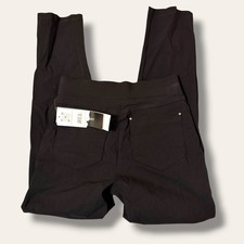 89TH MADISON Pants Womens PS Black Pull On Straight Leg Elastic Waist