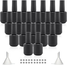 Empty Gel Nail Polish Bottles 15ML with Brush, Opaque round Refillable Fingernai