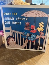 Vintage 1971 Dolly Toy Animal Shower Baby Crib MOBILE Soothing Calming Nursery