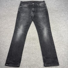 Nudie Jeans Co Jeans Herren W33 L30 Schwarz Star Lean Dean Slim Fit Stretch Denim