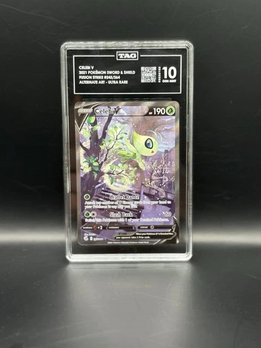Pokémon TCG Celebi v Fusion Strike Card 245/264 TAG 10 NOT PSA