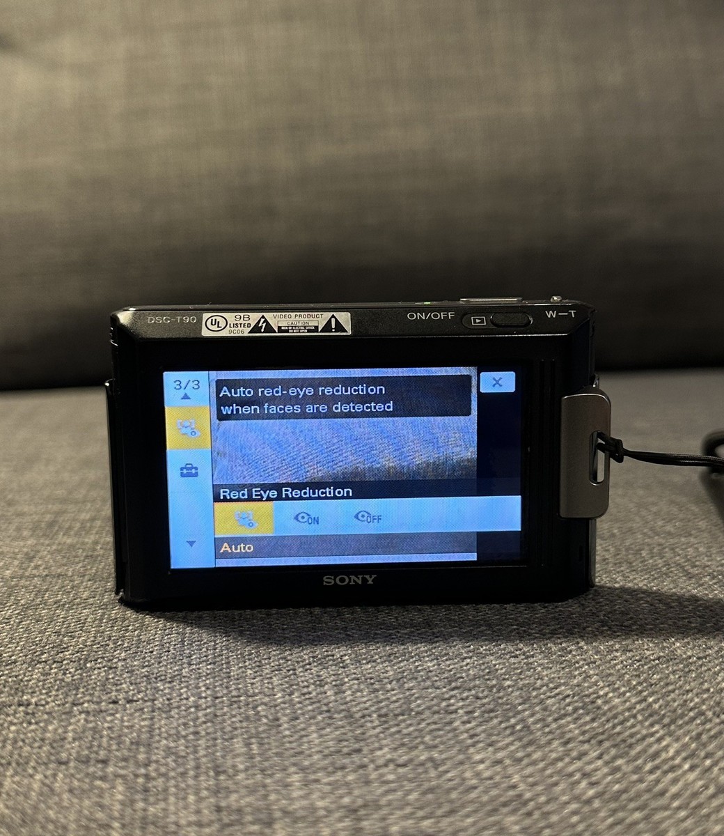 Working Sony Cyber-shot DSC-T90 12.1MP Digital Camera Black read