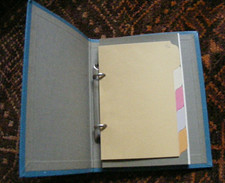 ring binder file Challenge small pages dividers vintage quality £0 6/6, 1960s EX