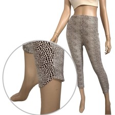 Lysse Snake Print Pull-On Crop Legging Pants L