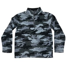 Children's Place Boys Camouflage Fleece 1/4 Zip Pullover Sweatshirt Size M 7/8