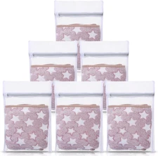 6 Pcs Honeycomb Mesh Laundry Bags for Delicates 12X16 Inches Durable Honeycomb D