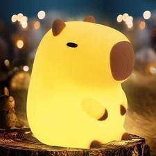 Best Capybara Night Light Cute Squishy Lamp Gifts, Rechargeable Dimmable Animal