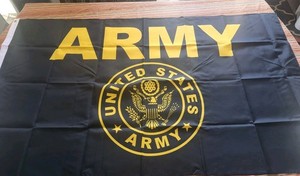 US Army Seal Flag Banner Lightweight Polyester Approximately 3 x 5 One Sided New