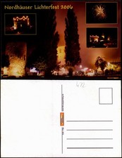 Ansichtskarte Nordhausen Nordhäuser Lichterfest, Mehrbild Feuerwerk 2006