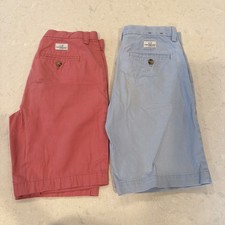 Vineyard Vines Performance Boys Youth Blue Coral Chino Shorts Size. 12