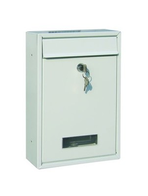 TrendLine Briefkasten Metall 21,5 x 8,8 x 32 cm Postkasten weiss