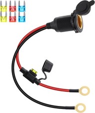 12V 24V Cigarette Lighter Socket Extension Cable, 16AWG Fixed Thre Color: 0.3M