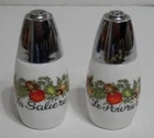 Vintage Gemco Pyrex Corelle Spice Of Life Salt & Pepper Shakers