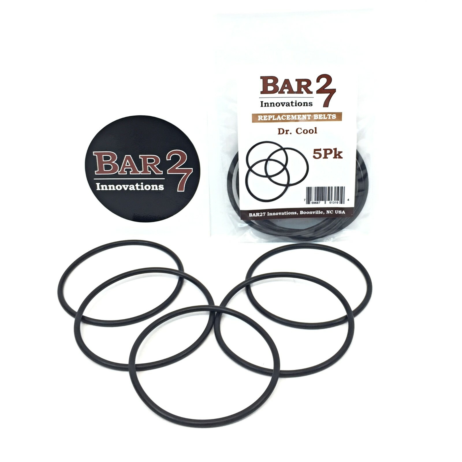 5 PACK Replacement Drive Belts for Dr Cool Pro Dan & Darci Series