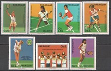PEC122-3 1986 PARAGUAY SPORT TENNIS WINNERS MNH