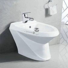 Lavatory Chrome Toilet Bidet Faucet With Drain Bathroom Basin Sink Tap Mixer Set