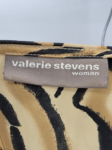 Valerie Stevens Kaftan Lounge Robe Gown House Dress Womens Plus 1X Brown Black - Picture 4 of 7