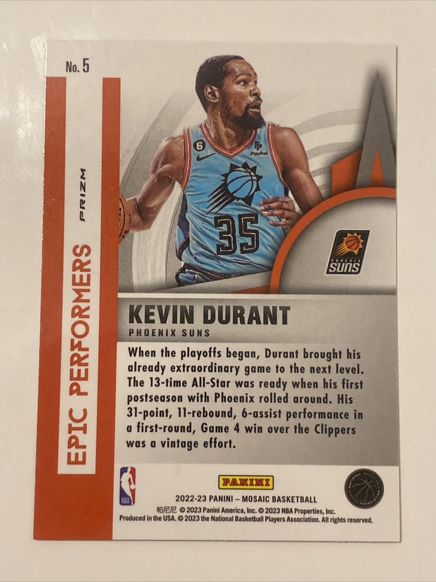 Kevin Durant 2022-23 Panini Mosaic #5 Epic Performers Green