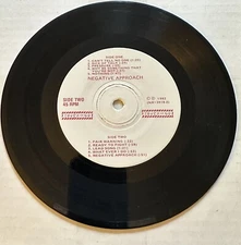 Negative Approach Punk Rock Vinyl 45 RPM  Insert Touch And Go Records Red Label