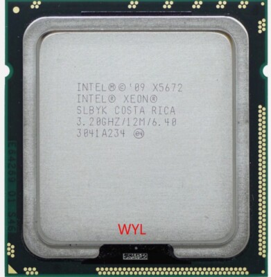 Intel Xeon X5672 3.2 GHz LGA1366 4 cores 8 threads SLBYK CPU Processor 12 MB
