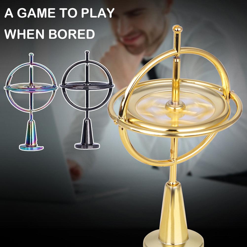 Metal gyroscope anti gravity rotating balance mechanical gyroscope
