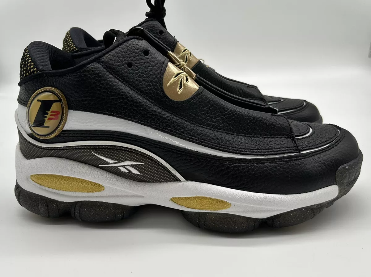 Reebok Classic Men The Answer DMX Core Black White-Metallic Gold GW6372 Size 9
