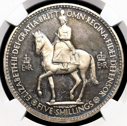 GREAT BRITAIN 1953 Elizabeth II Coronation Proof Crown, NGC PF66 Cameo