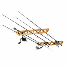 9 Fishing Rod Pole Reel Holder Garage Ceiling Mount Rods Rack