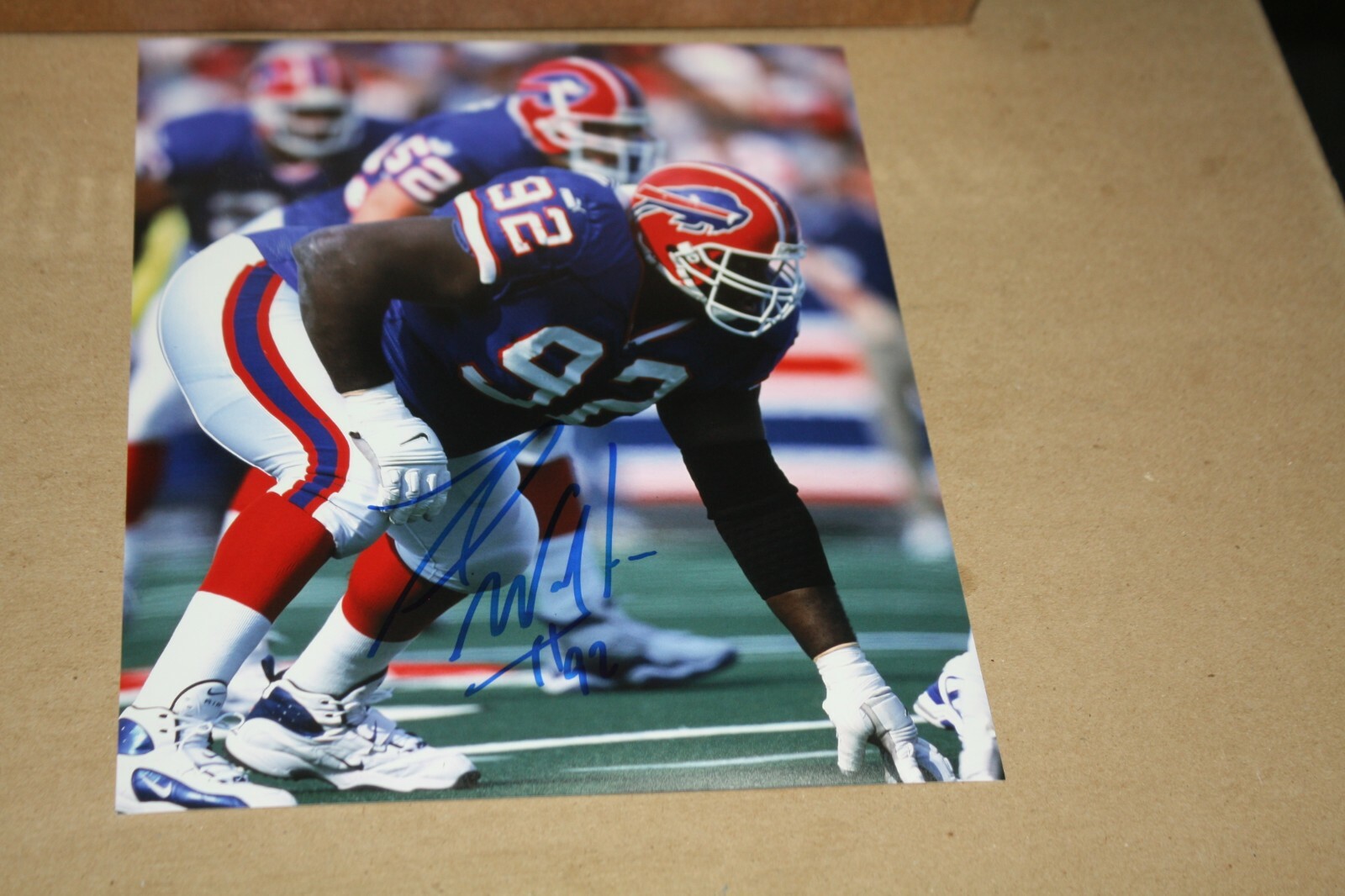 BUFFALO BILLS TED WASHINGTON #92 SIGNED 8X10 PHOTO SUPER BOWL CHAMPION 