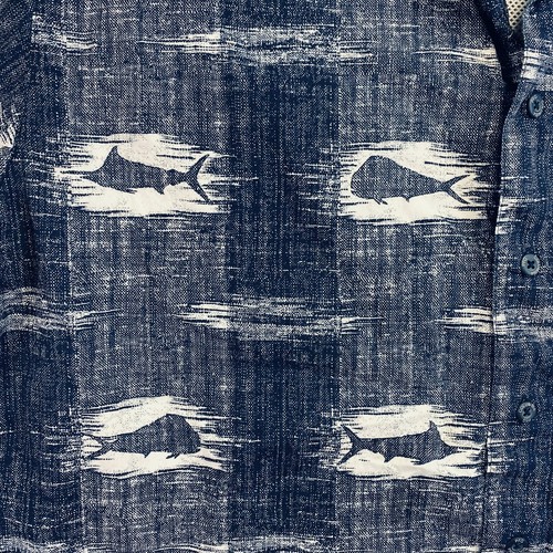 Columbia PFG Shirt Men's Size XXL Dark Blue White Sportfish Print Short Sleeve - Picture 3 of 14