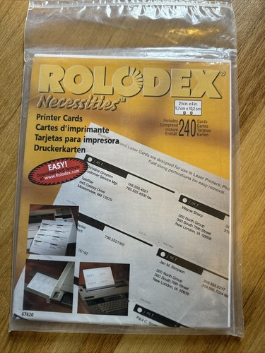 New Rolodex Printable Business Cards Rotary Printer Cards 240 67620 ...