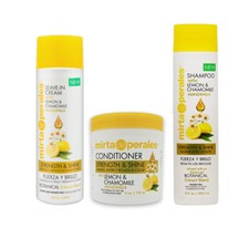 Mirta de Perales Hair Shine Treatment Set. Shampoo  Conditioner  Leave-in