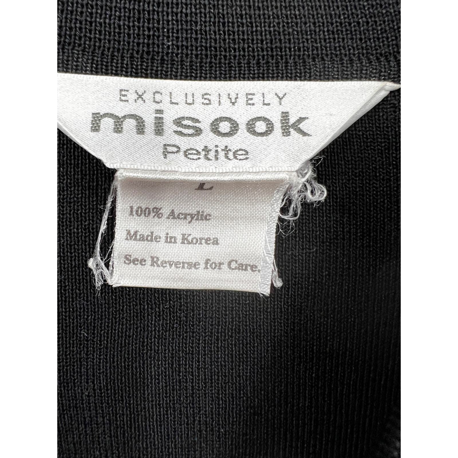 Misook Womens Full Zip Acrylic Basic Jacket Long … - image 2