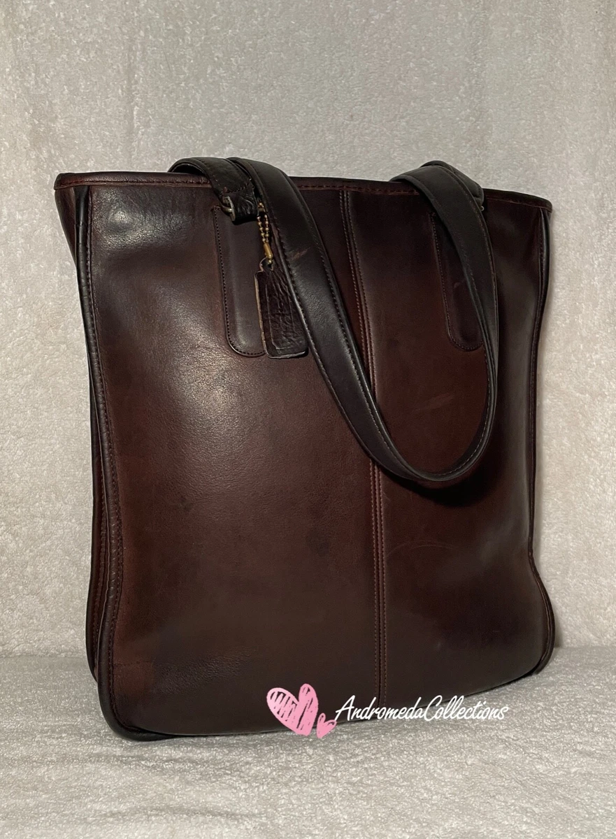 Vintage COACH Large Shopping Bag, 9565, Mocha, Made in New York City