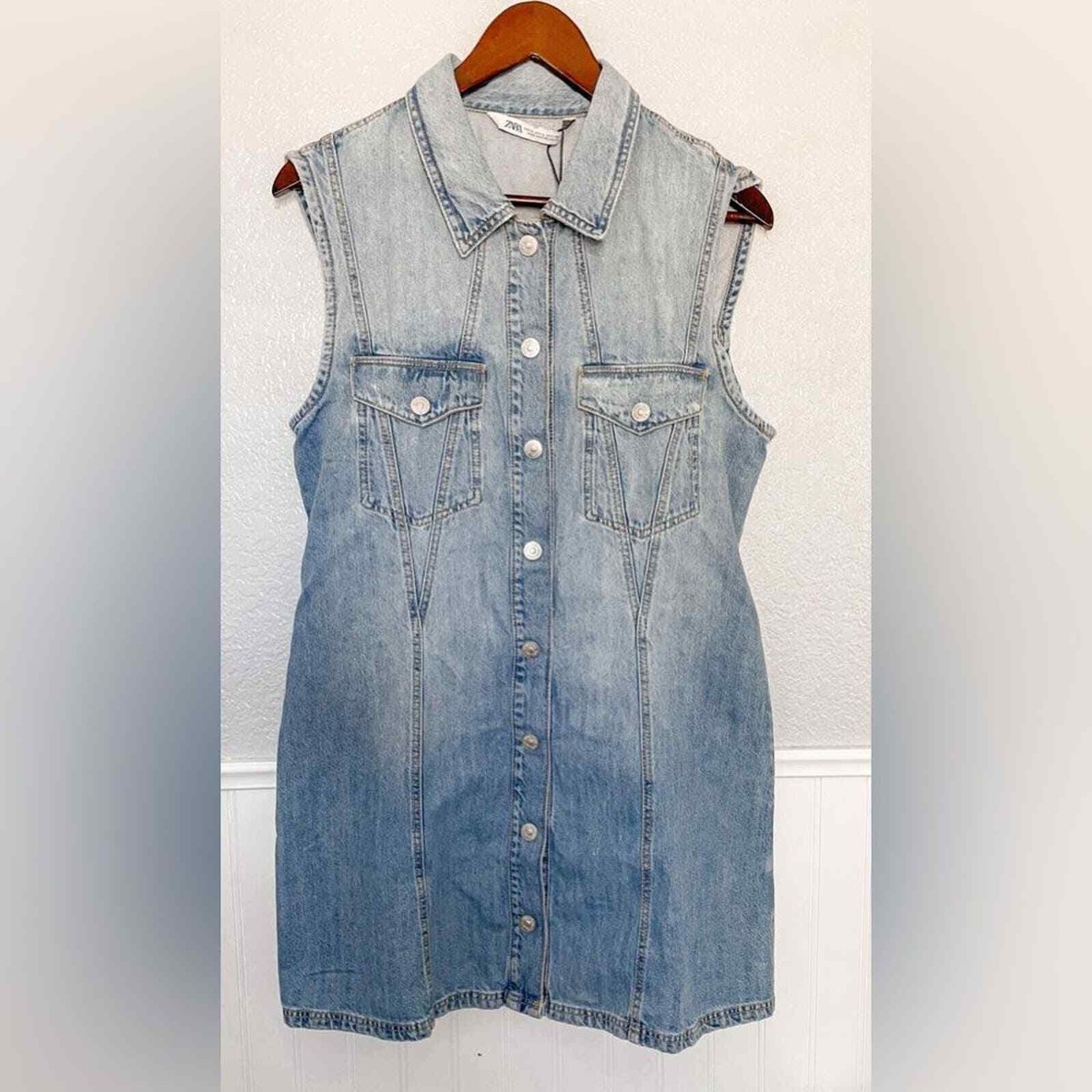 ZARA SHORT DENIM TRF DRESS SKY BLUE 8197/099/041/11